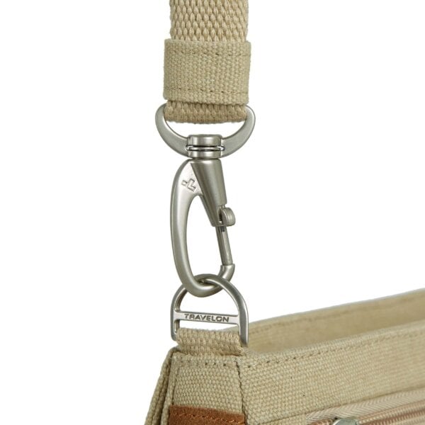 Travelon Heritage Saddle Crossbody Tas in natural (foto 7)