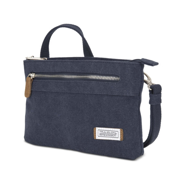 Travelon Heritage Clutch, anti diefstal tasje in indigo