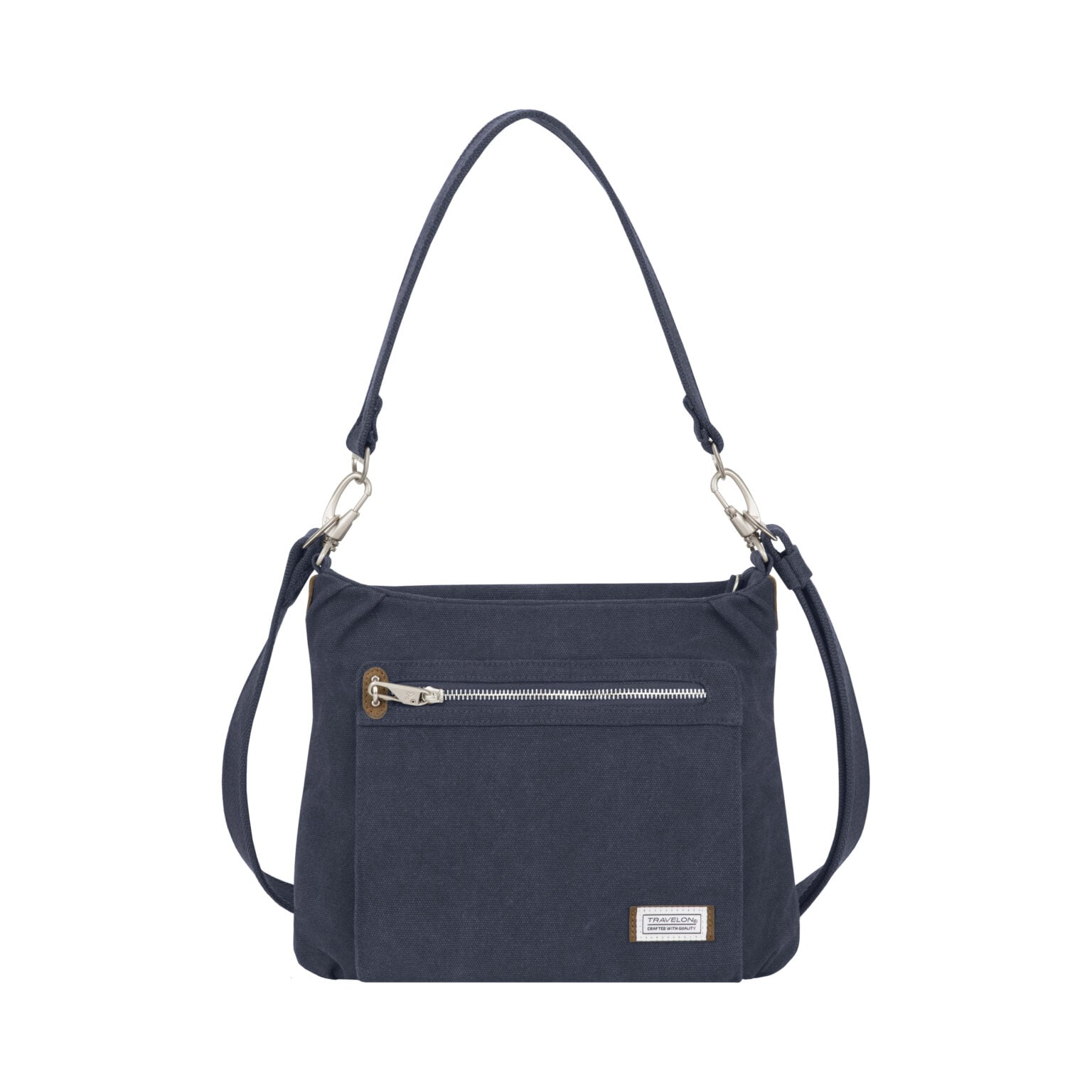 Travelon Heritage Hobo, hobo tas met anti-diefstal in indigo