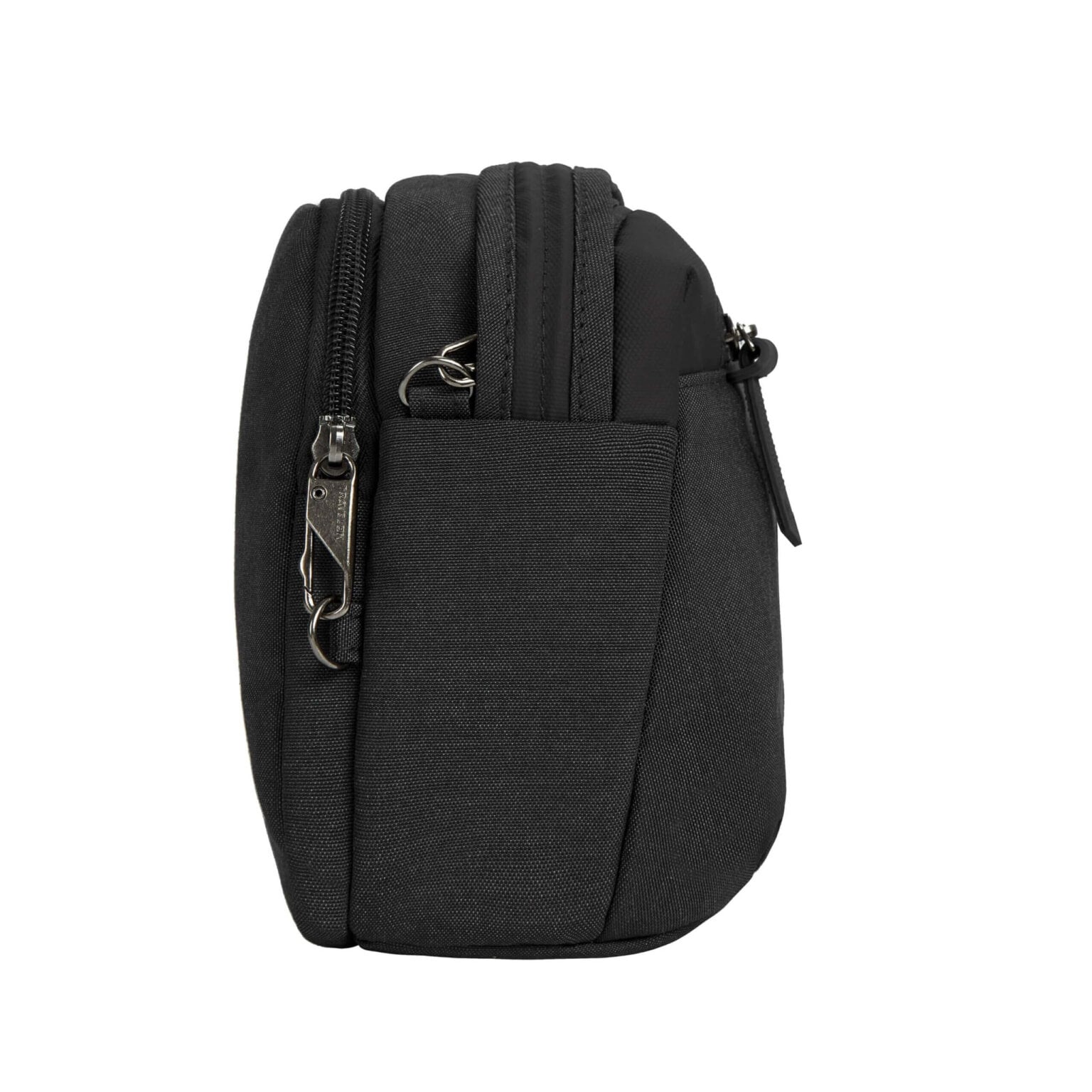 Travelon Metro Dome Crossbody in zwart, zijaanzicht
