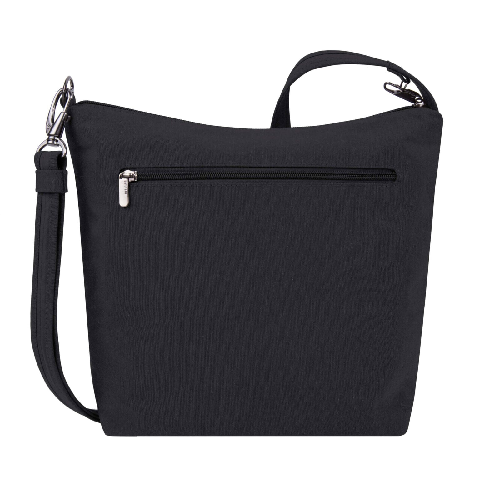 Travelon Metro Crossbody M in zwart, achterkant