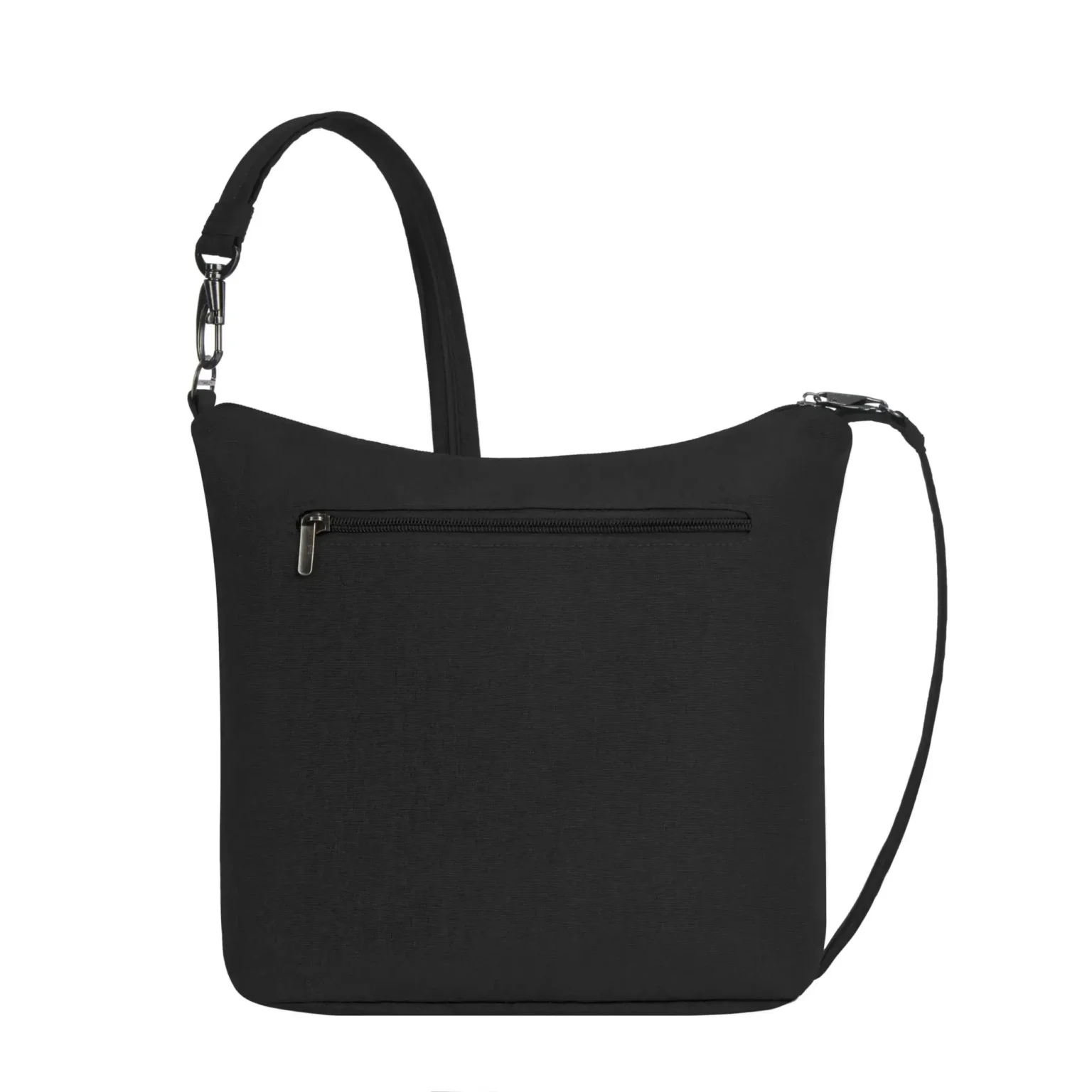 Detail van de snijbestendige schouderband van de Travelon Metro M Crossbody Tas (2)