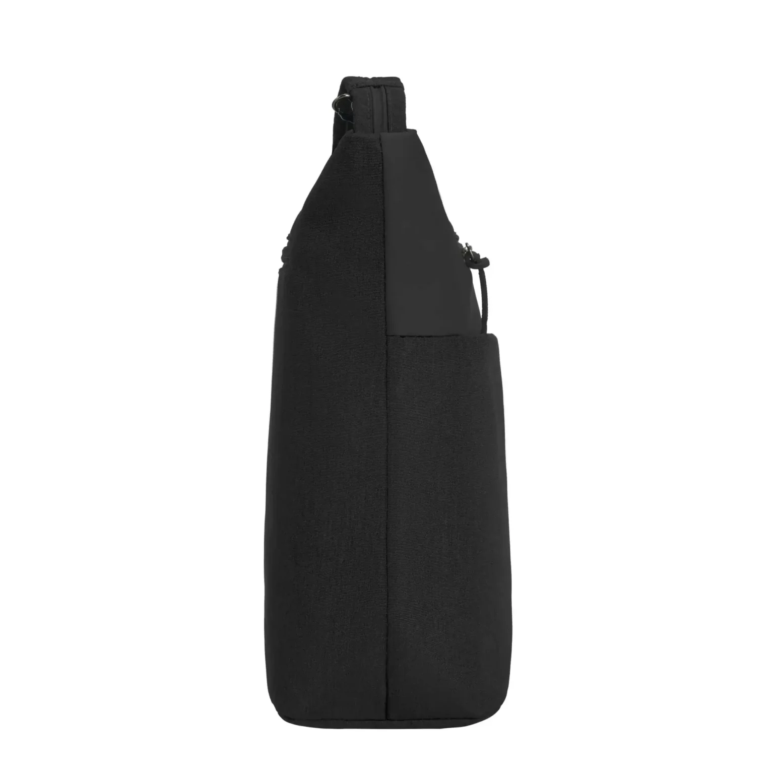 Zijkant van de Travelon Metro M Crossbody Tas in zwart
