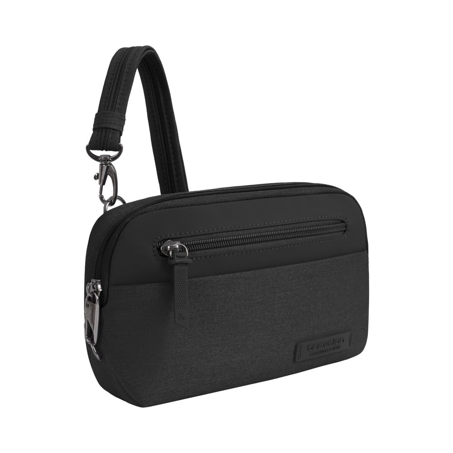 Travelon Metro Convertible, heuptas crossbody in zwart