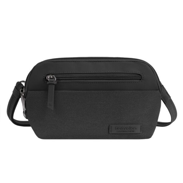 Travelon Metro Convertible Crossbody in zwart, vooraanzicht