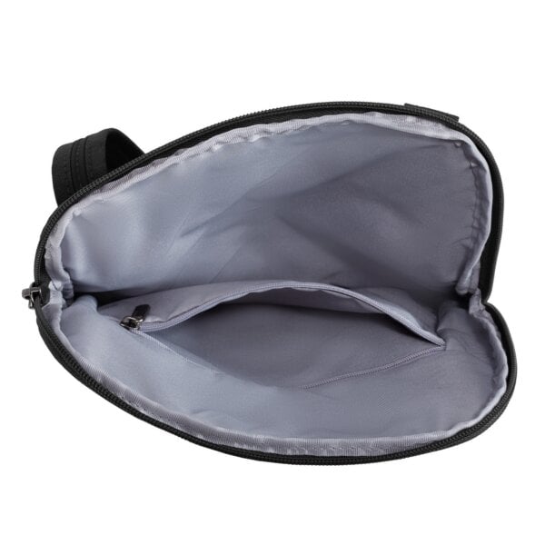 Travelon Metro Crossbody S open met zicht op de vakindeling