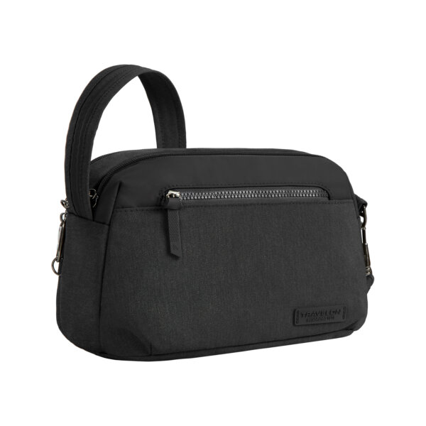 Travelon Metro Dome Crossbody, zwart schoudertasje dames