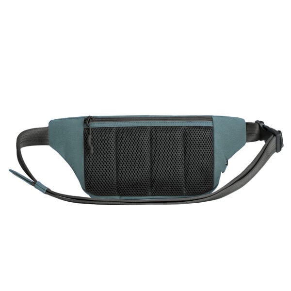 Travelon Voyages heuptas in blauw met de mesh vakken op de achterkant