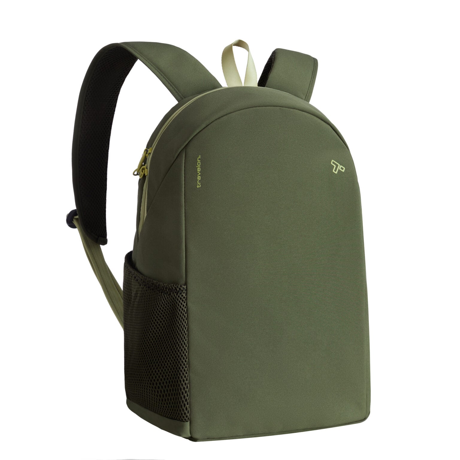 Travelon Voyages anti-diefstal daypack in olijfgroen, vooraanzicht
