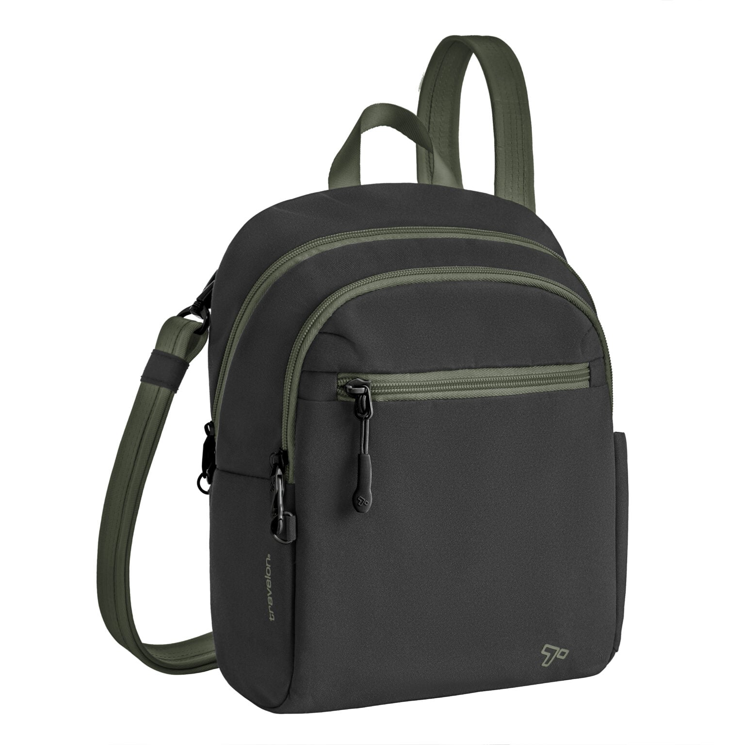 Travelon Voyages anti-diefstal tour bag in zwart, vooraanzicht
