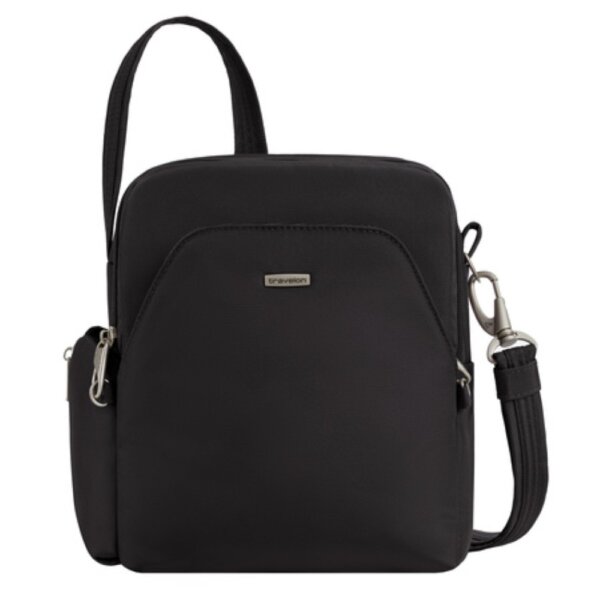 Vooraanzicht van de Travelon Classic travel bag in zwart