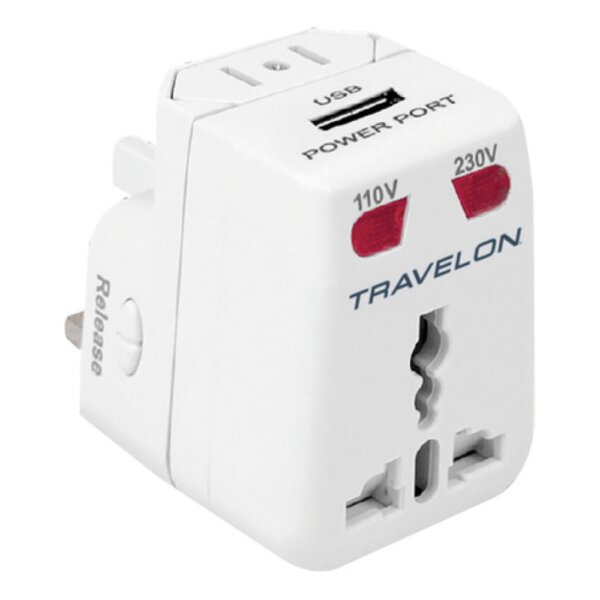 Travelon Wereldstekker met USB-lader