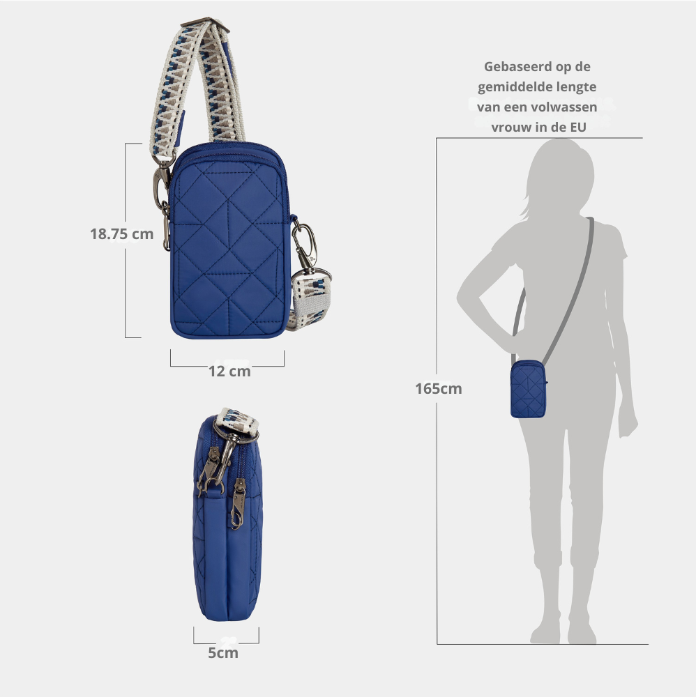 Travelon Boho Anti-Diefstal Telefoon Crossbody