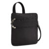 Vooraanzicht van de Travelon Classic slanke crossbody tas in zwart