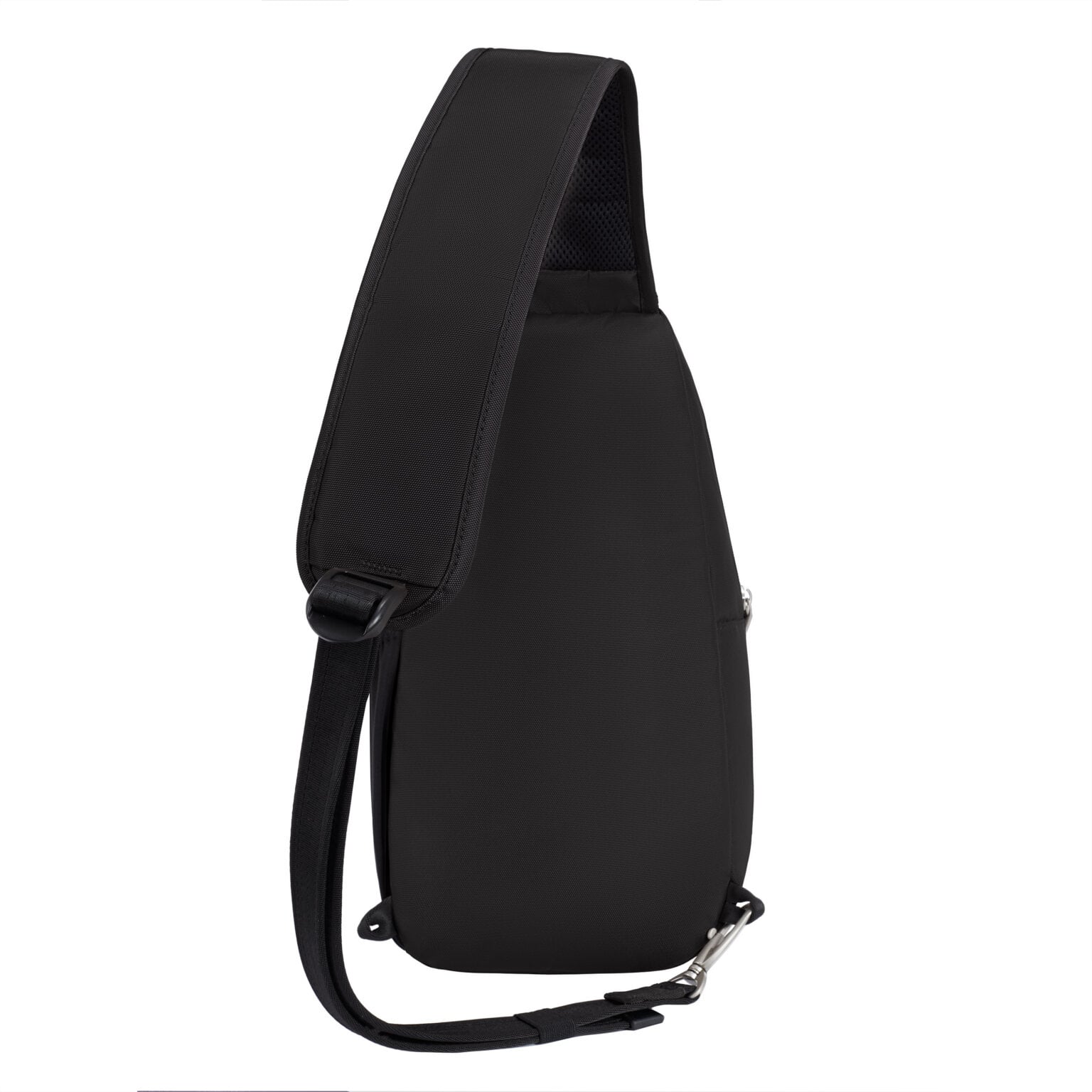Achterkant van de Travelon Classic sling tas in zwart