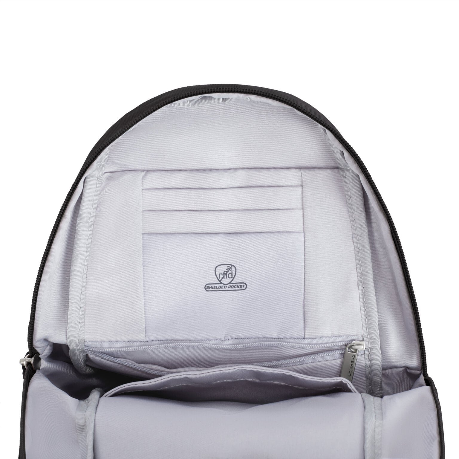 RFID-beschermde kaartvakken van de Travelon Classic sling tas in zwart
