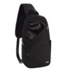 Vooraanzicht van de Travelon Classic sling tas in zwart