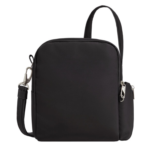 Achterkant van de Travelon Classic travel bag in zwart