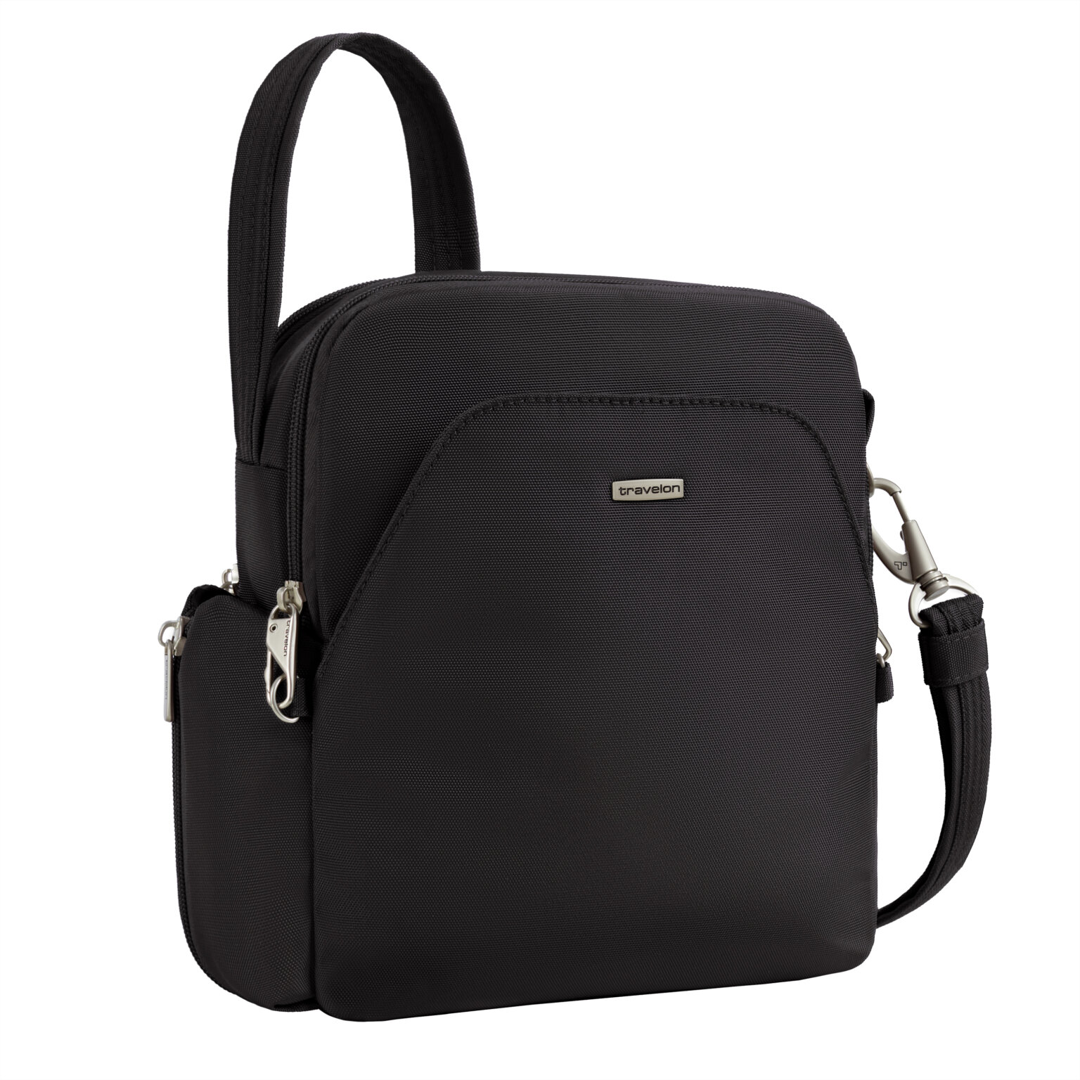 Vooraanzicht van de Travelon Classic travel bag in zwart