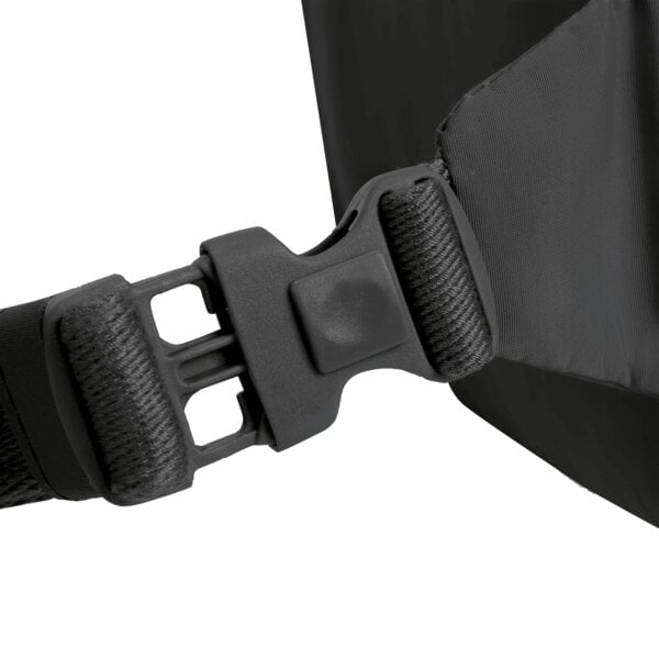 Gesp van de verstelbare band van de Travelon Roam compact sling in zwart